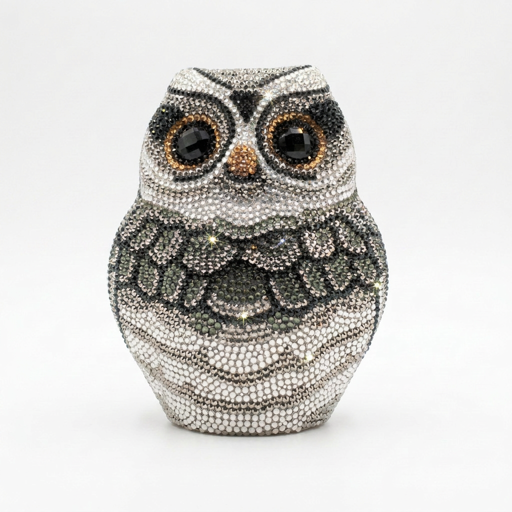 Nightwatch Owl Crystal Clutch  - By Qivii
