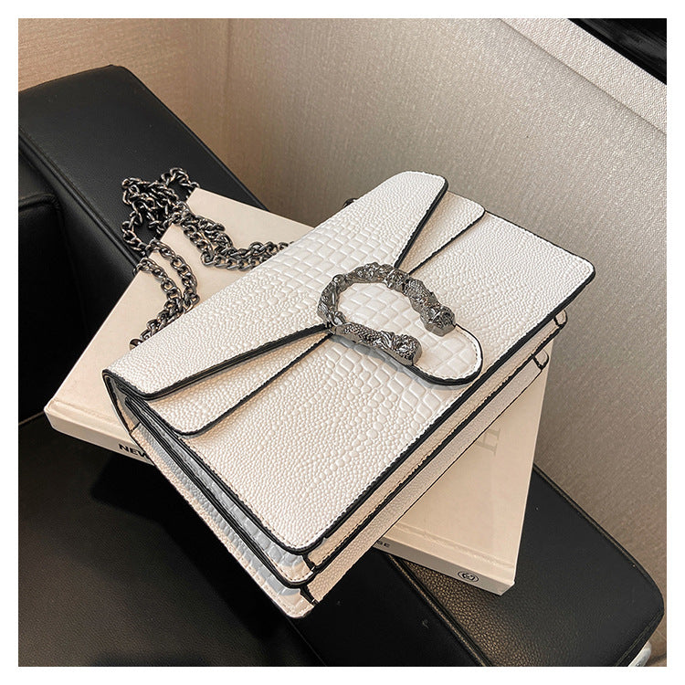 Women's Chain Flap Bag - Trendy PU Leather Shoulder & Crossbody Purse