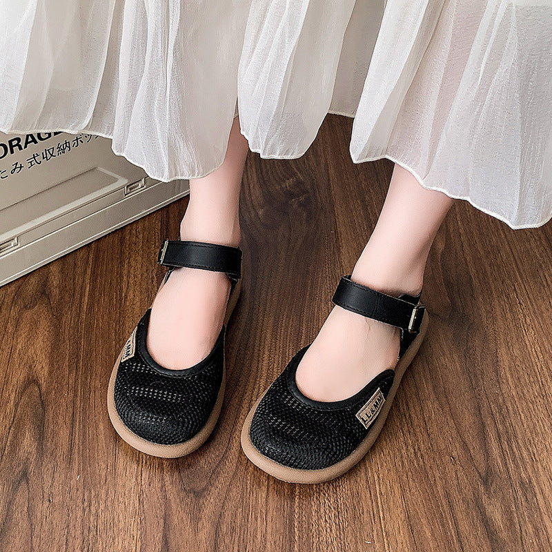 Women’s Mirelle Linen Mesh Closed-Toe Roman Sandals – Effortless Lightweight Everyday Comfort Flats (US 4–10)