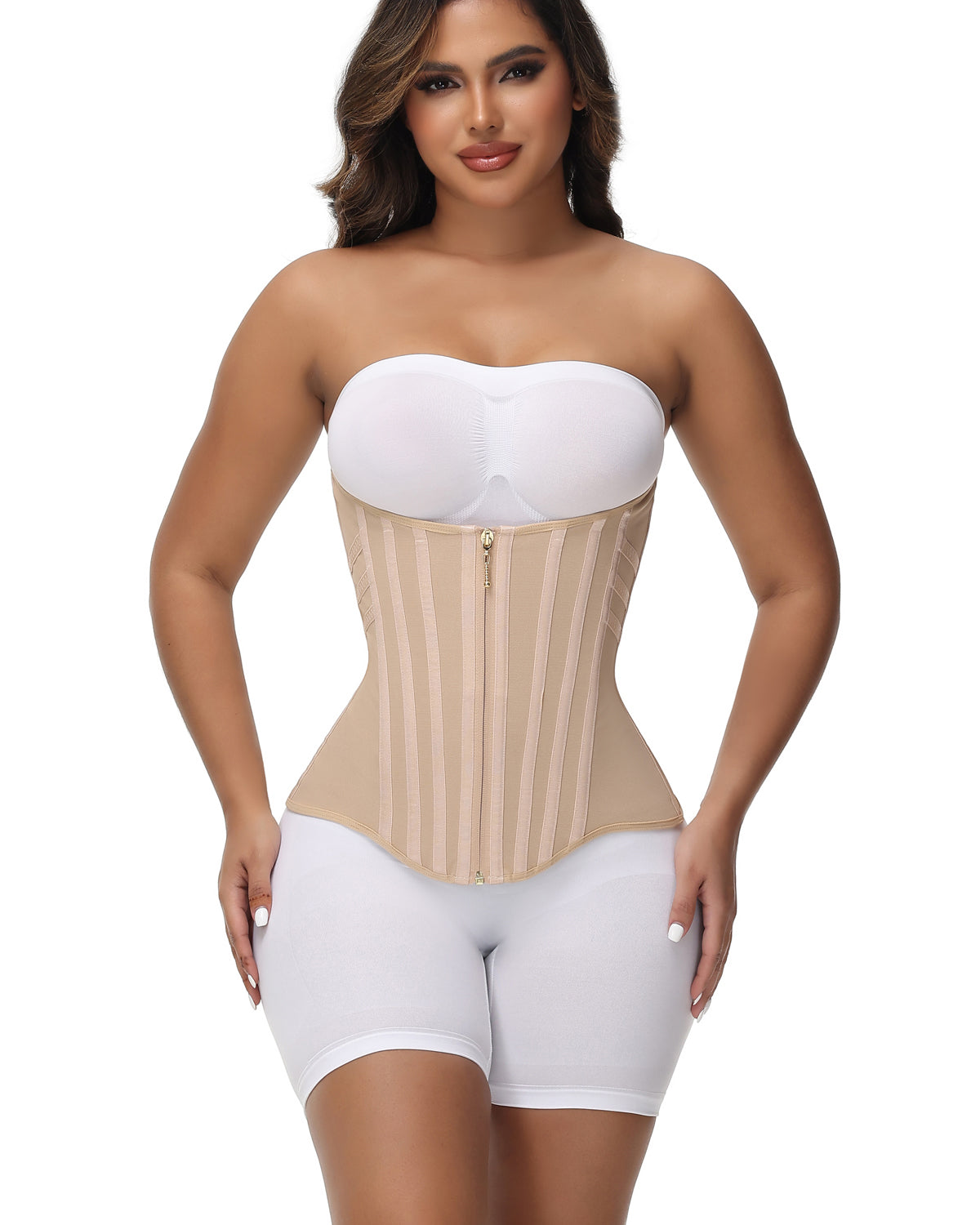 Shapshe® Curved Boned Waist Trainer High Compression Tiny Waist Corset  - By Qivii