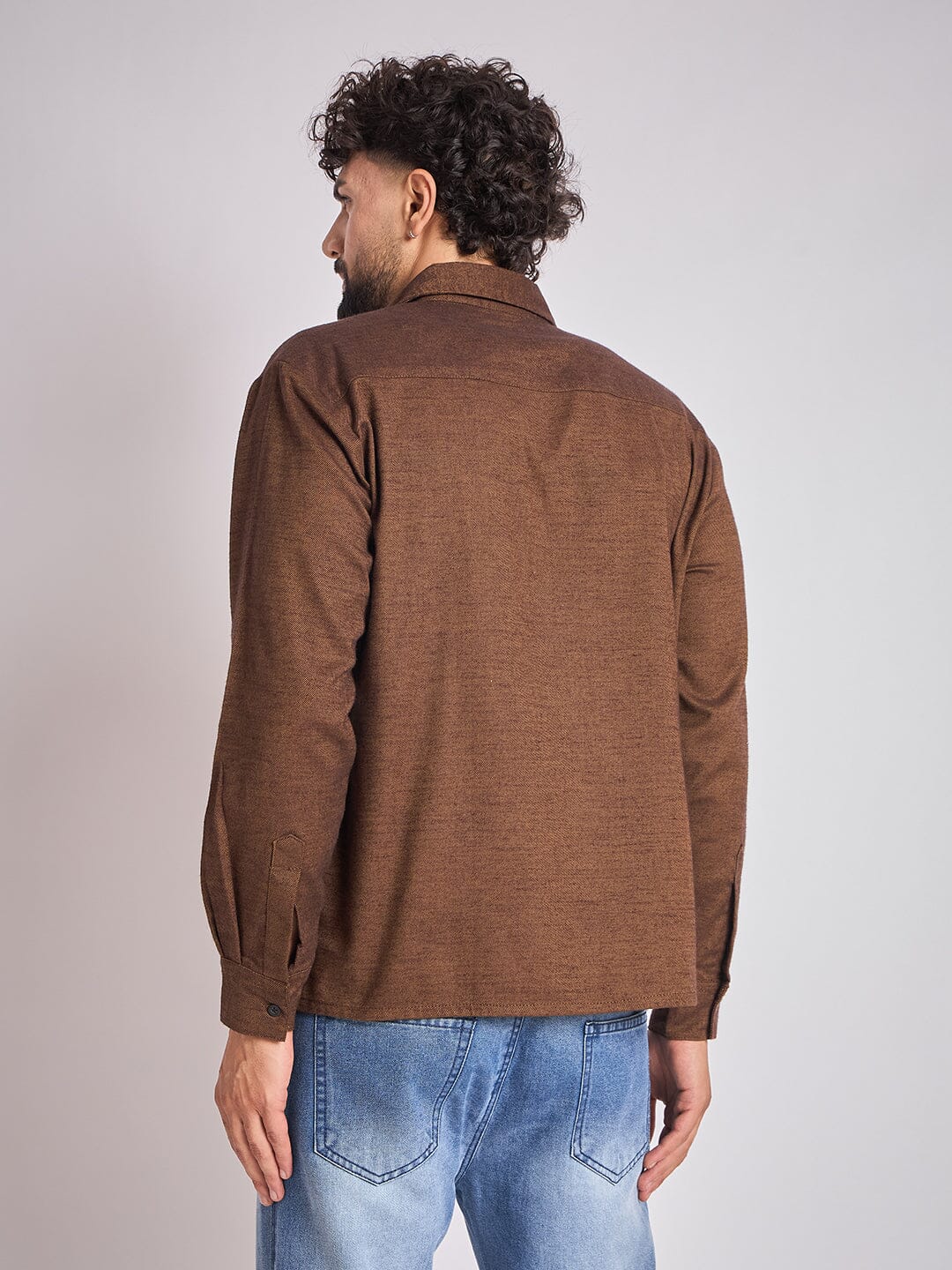 Copper Flannel Applique Shirt