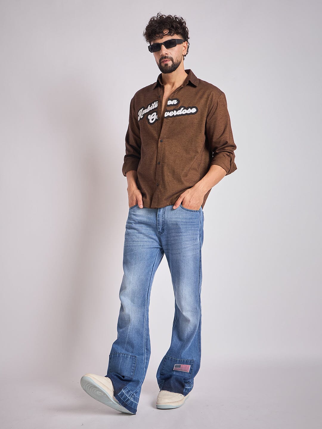 Copper Flannel Applique Shirt
