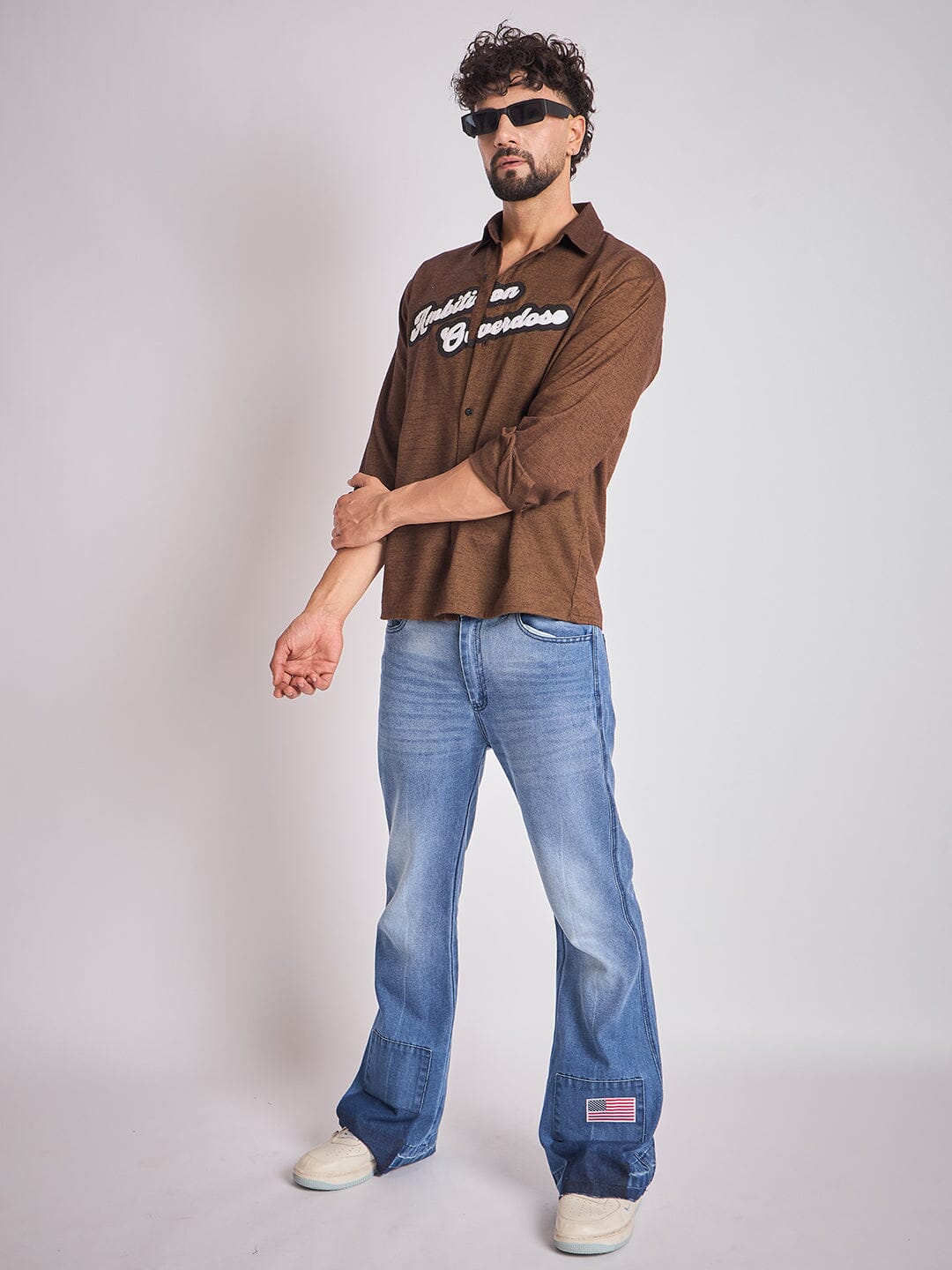 Copper Flannel Applique Shirt