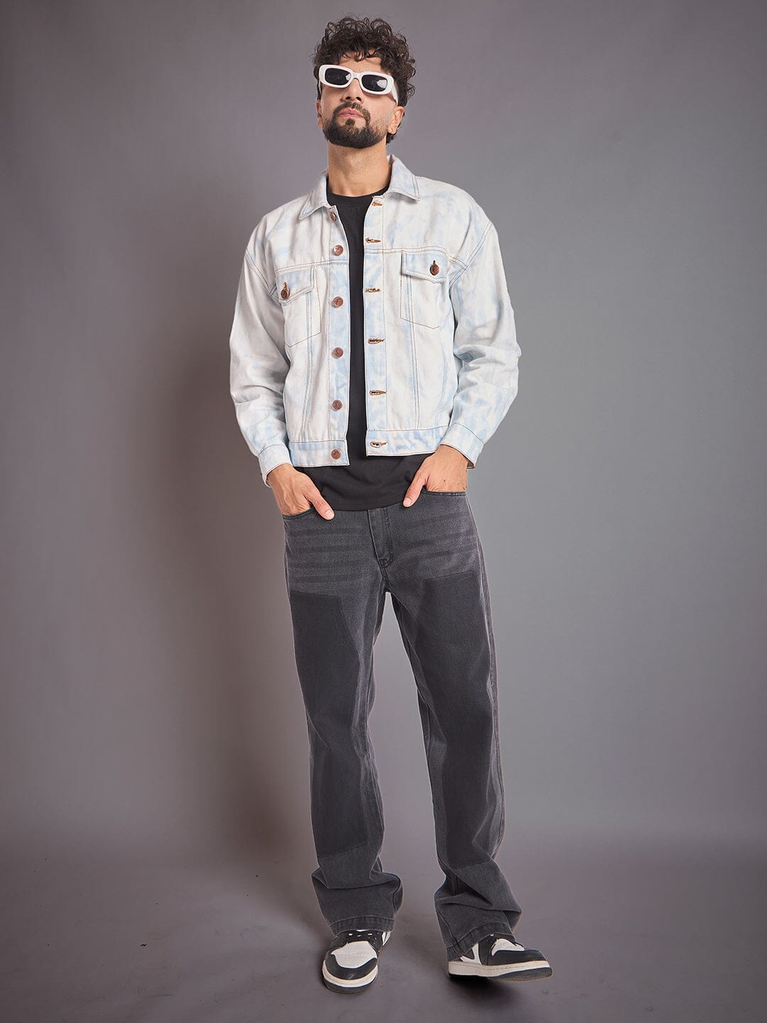 White Vintage Wash Denim Jacket