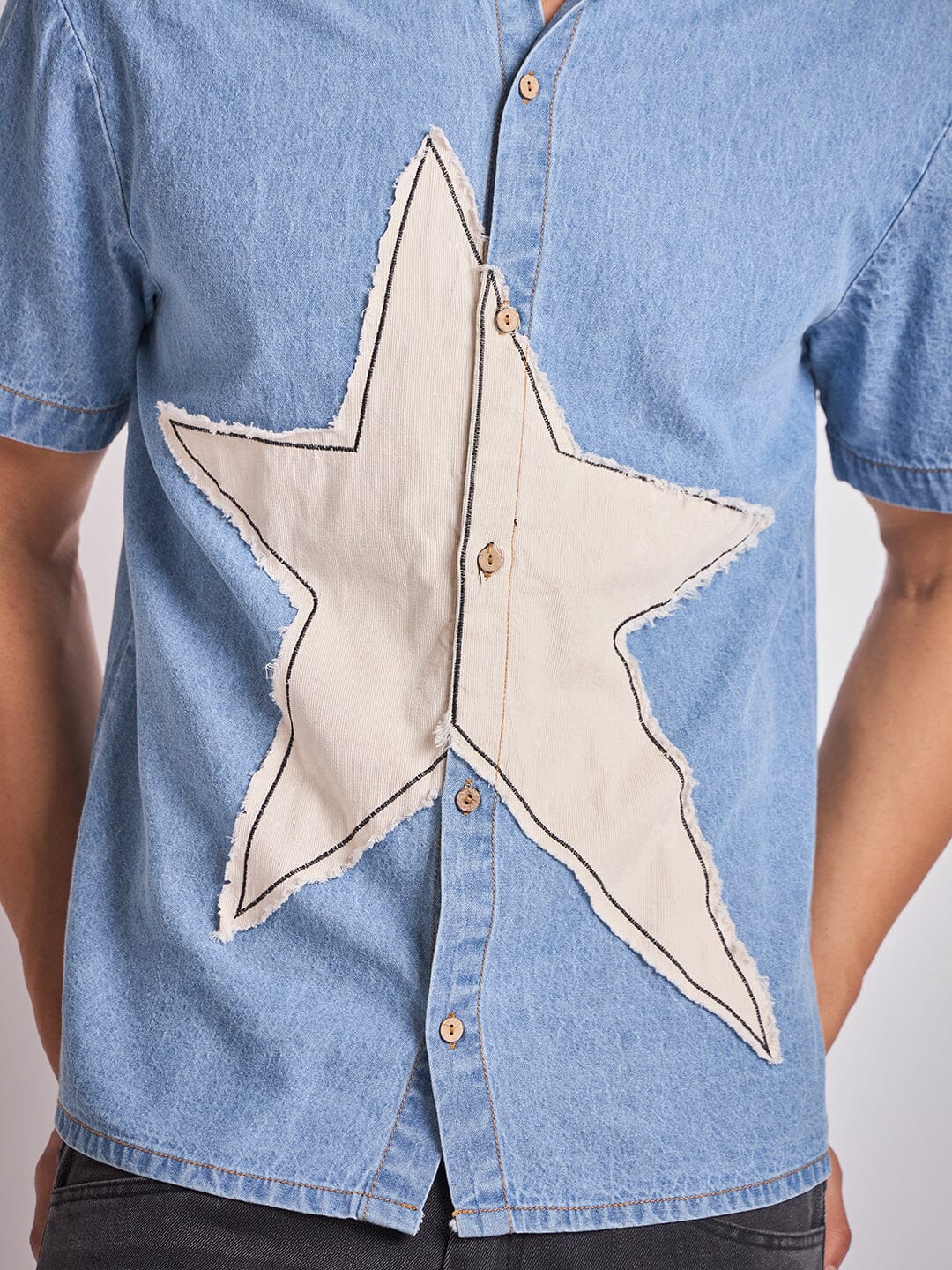 Denim Star Patch Shirt