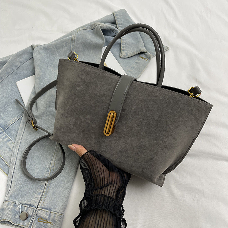 Women's Vintage Commuter Tote - XL Capacity Pebbled PU or Sueded Tote | Convertible Carry & Retro Design