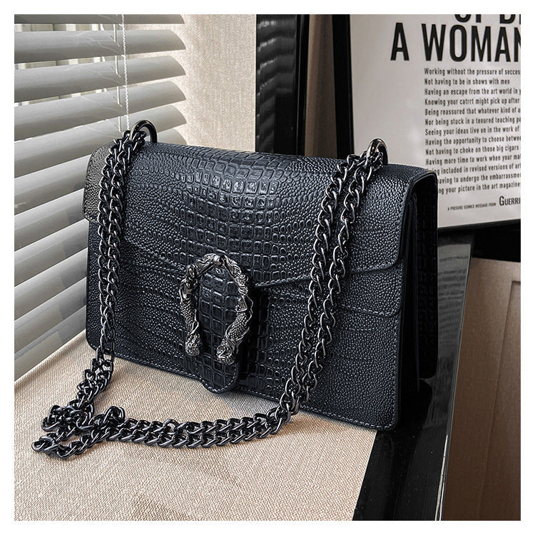 Women's Chain Flap Bag - Trendy PU Leather Shoulder & Crossbody Purse