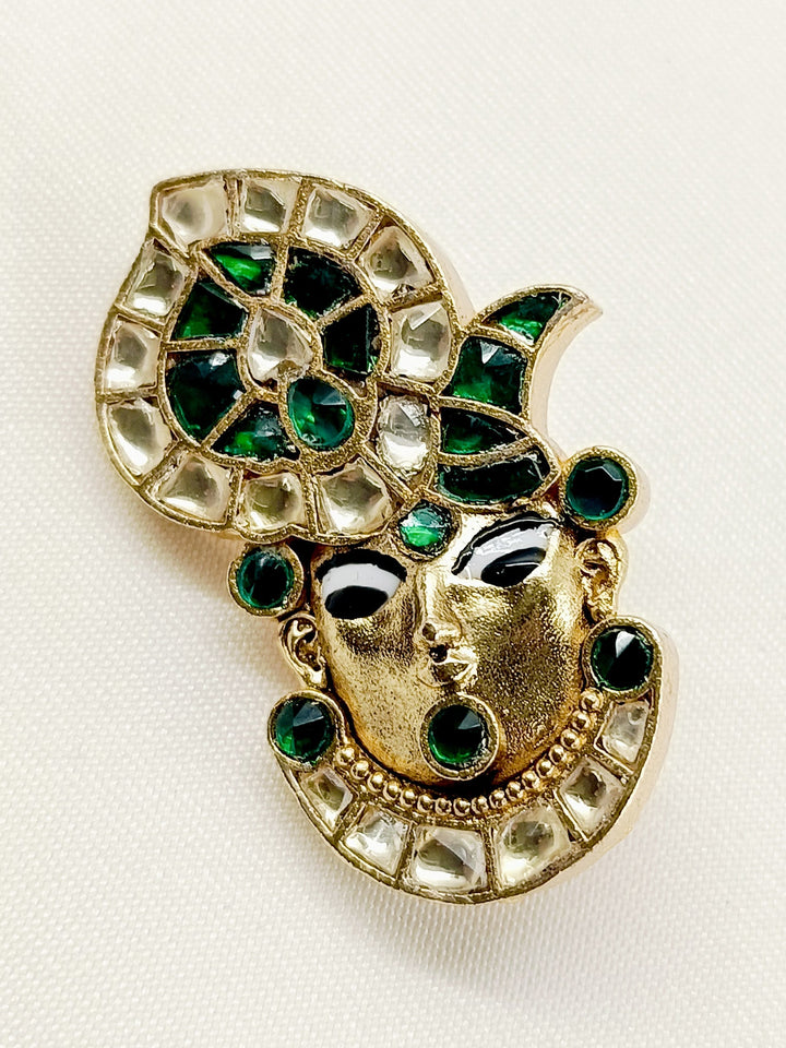 Phani Green Krishna Ji Brooche