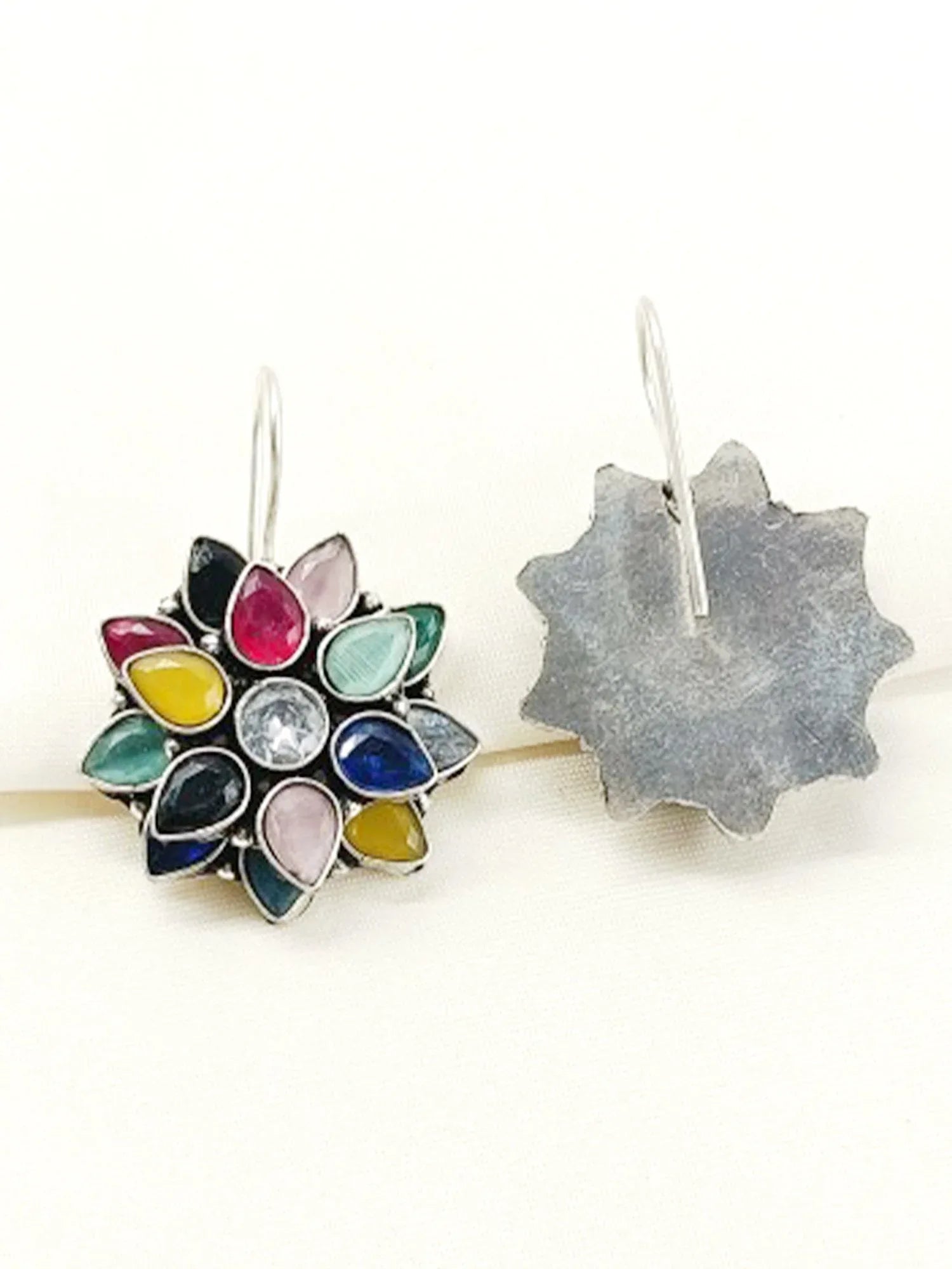 Dhithi Multi Colour Oxidized Earring
