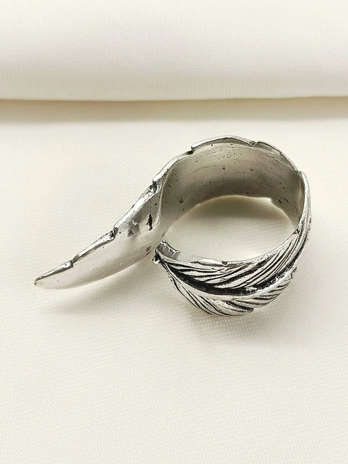 Aabha Silver Western Finger Ring