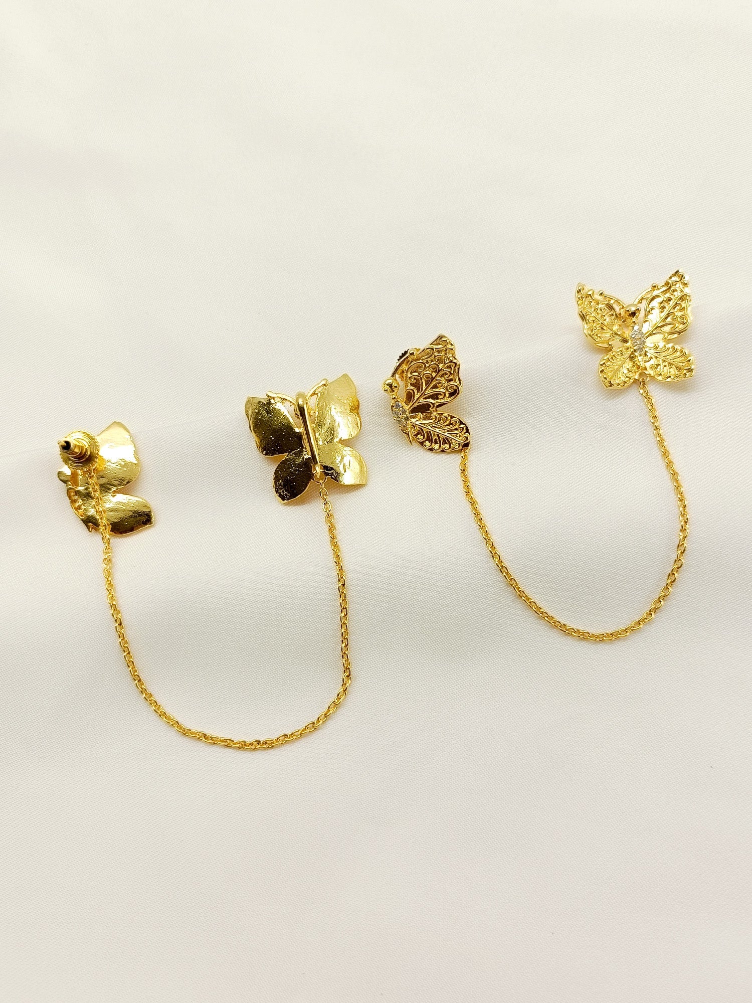 Bhuvi Golden Boutique Earring With Chain