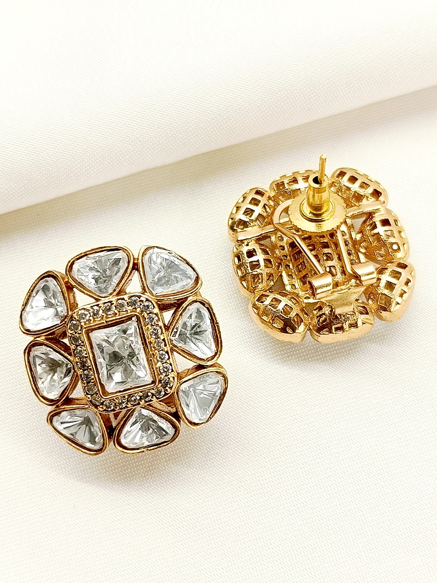 Maanyta White Kundan Tops