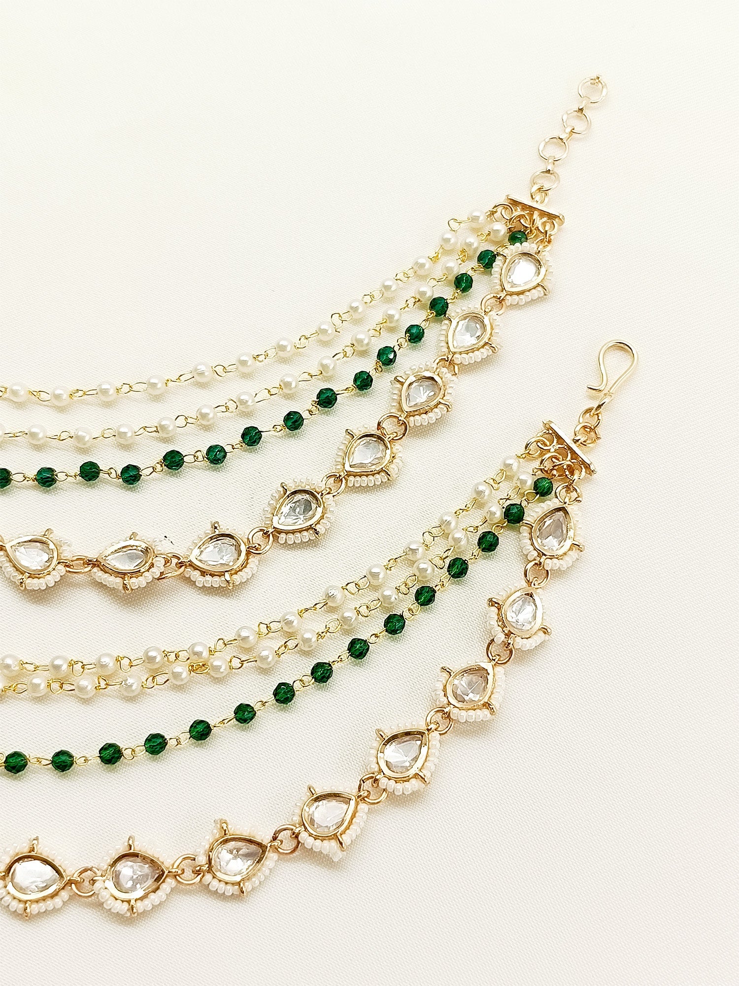 Estaa Green Traditional Ear Chain.