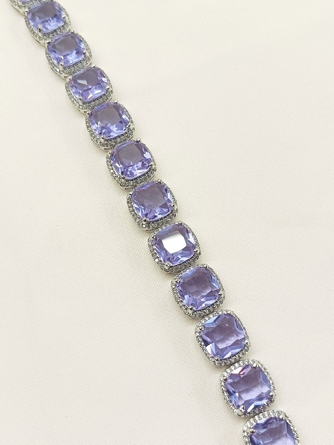 Trilochana Lavender American Diamond Bracelet