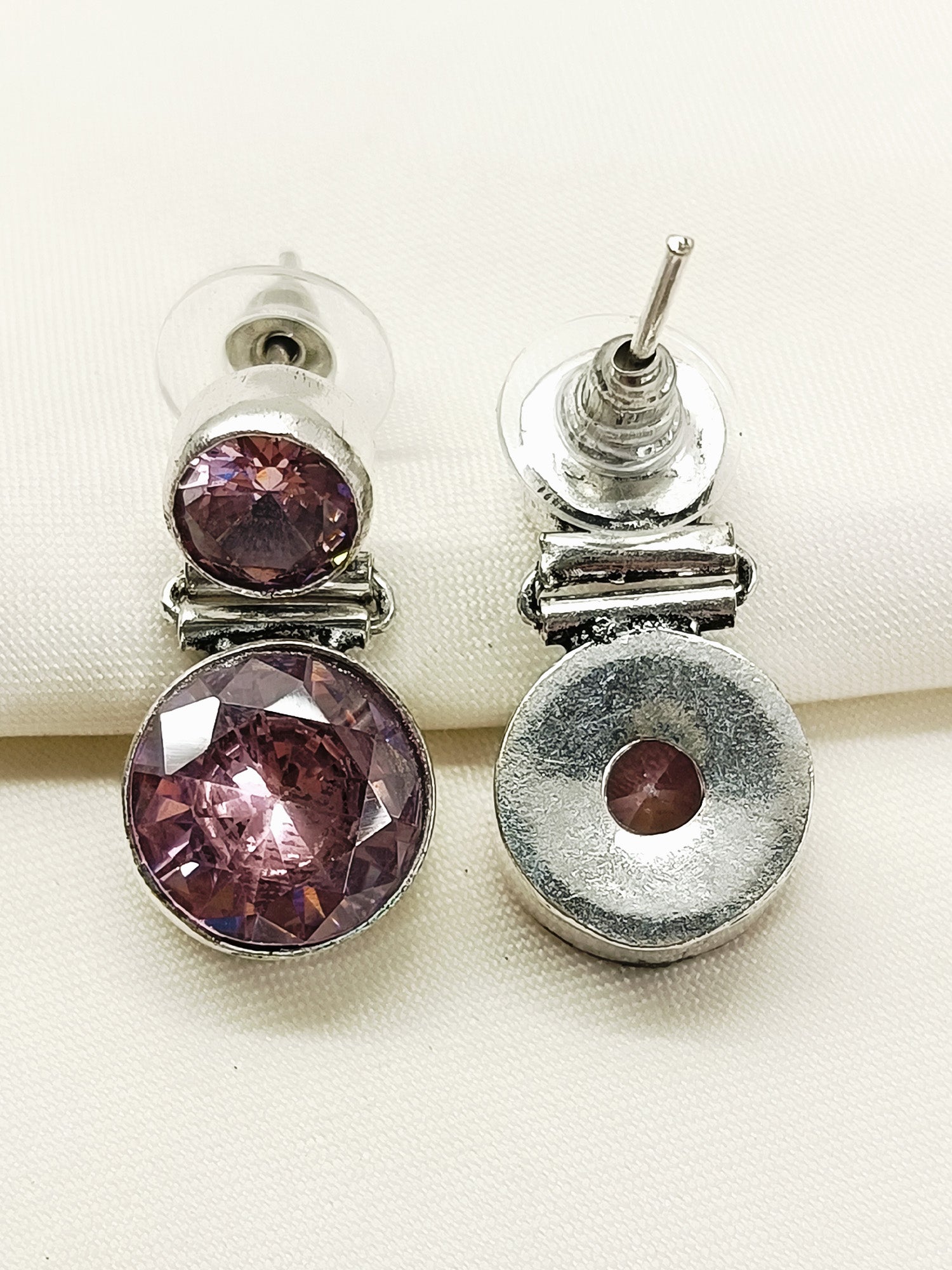 Ura Baby Pink Oxidized Earring