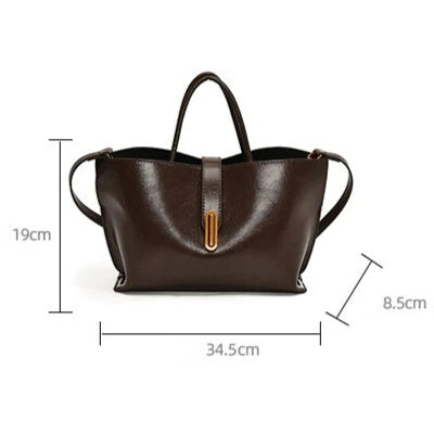 Women's Polished Commuter Tote - Textured Leather Convertible Work Bag | Spacious Crossbody to Handheld Carryall for Professionals