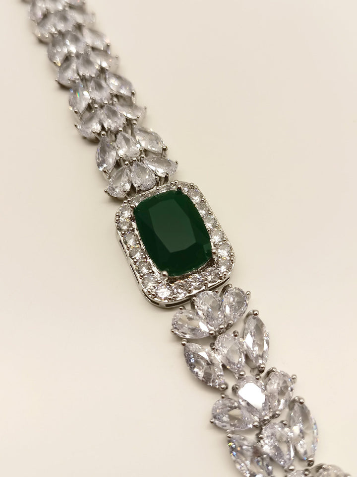 Hunar Green American Diamond Bracelet