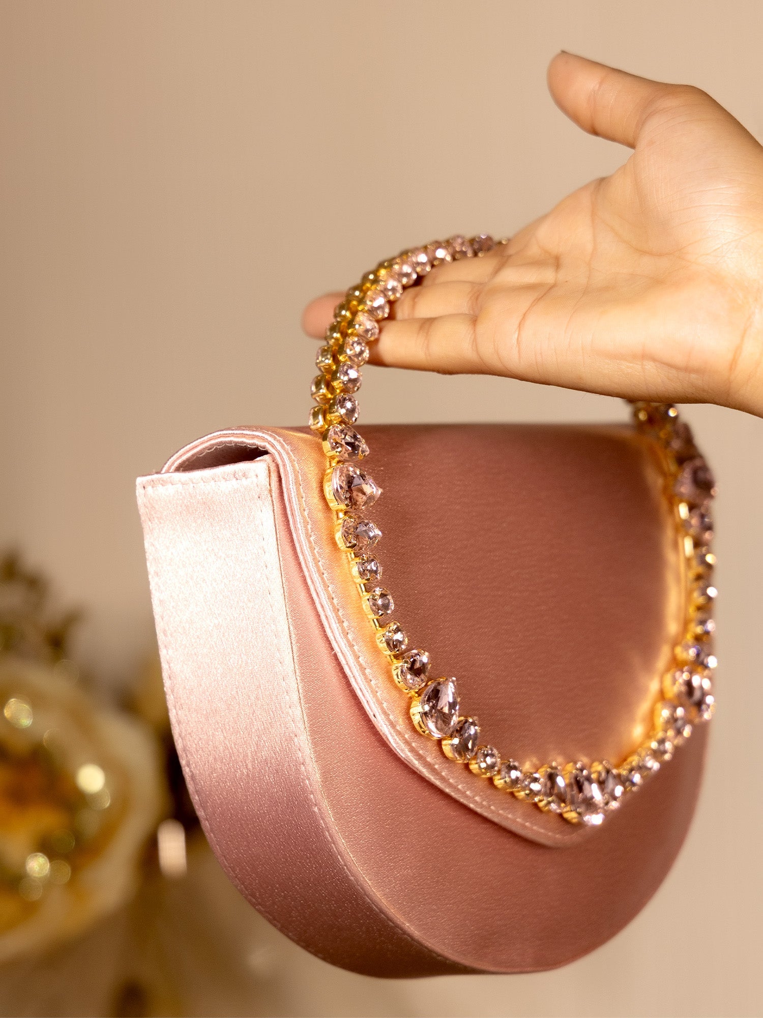 Irya Baby Pink Evening Clutch - qivii