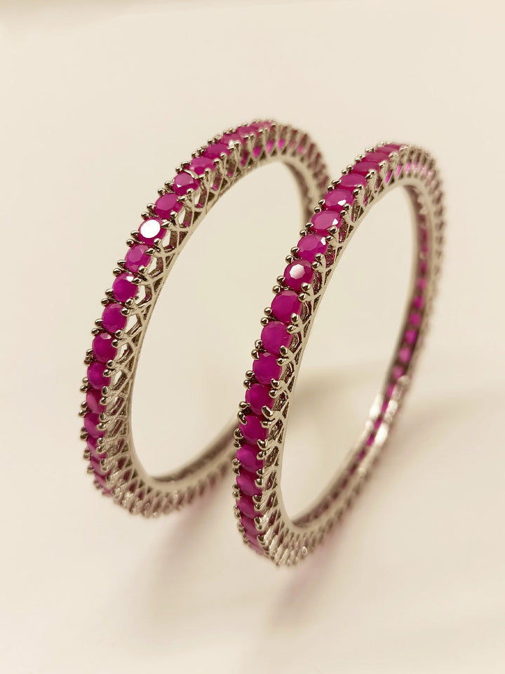 Hania Ruby American Diamond Bangle