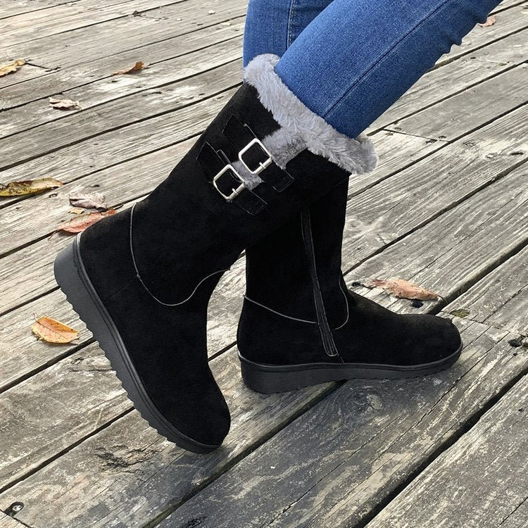 Women's FrostPuff Mid-Boots – Plush Lined, Slip-Resistant Winter Boots (US 4-10.5)