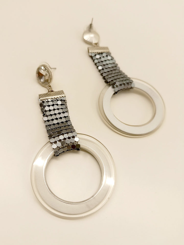 Fayola Silver Grey Earrings