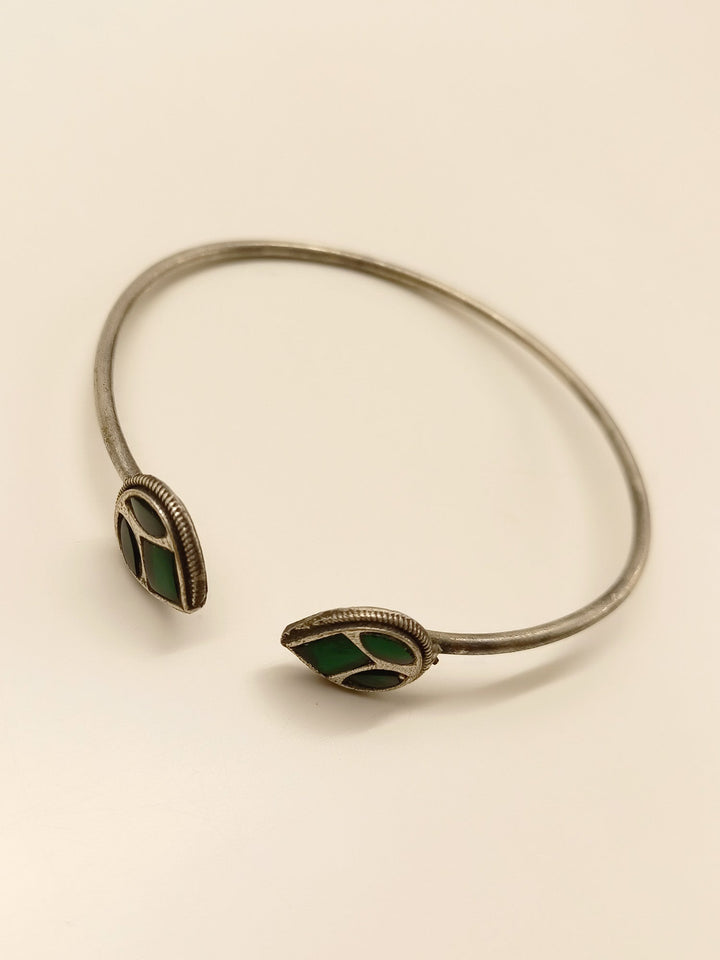 Bethany Green Oxidized Silver Kada