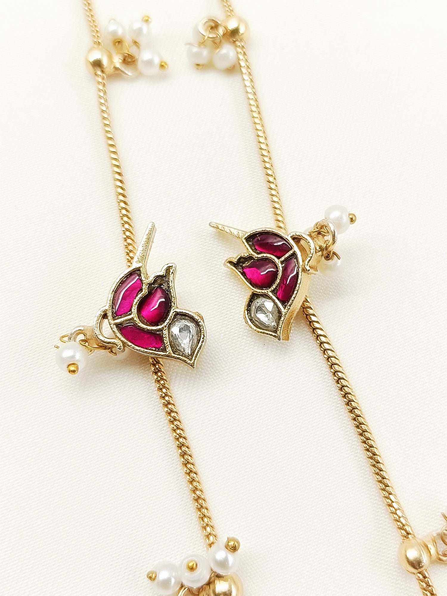 Mihi Ruby Kundan Anklet