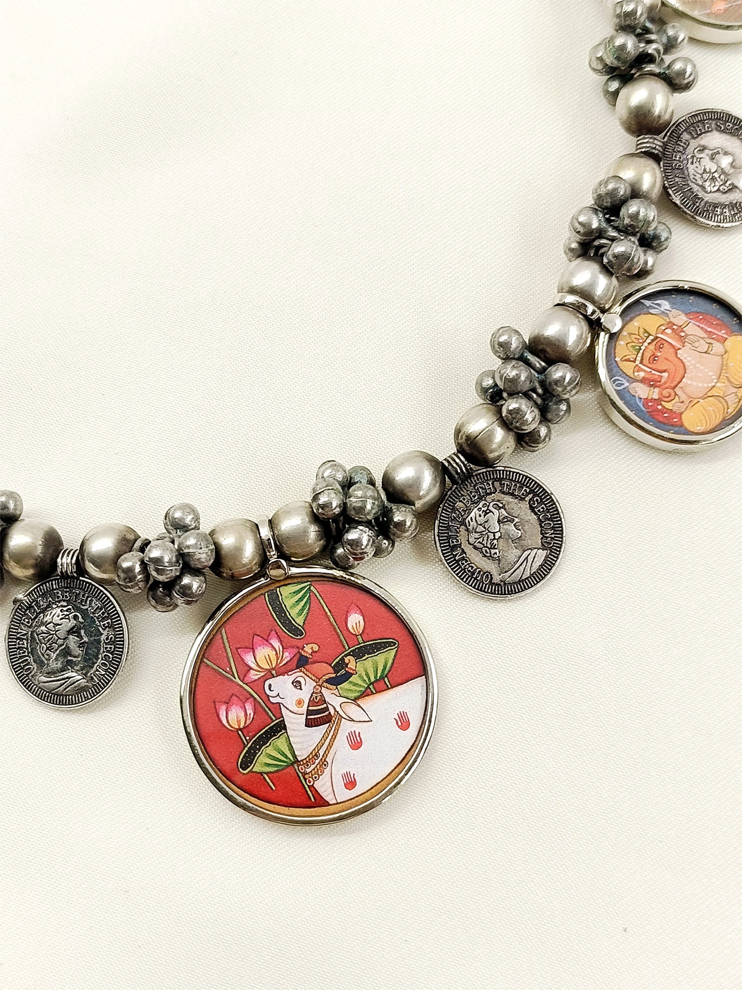 Samantha Multi Colour Oxidized Neckpiece