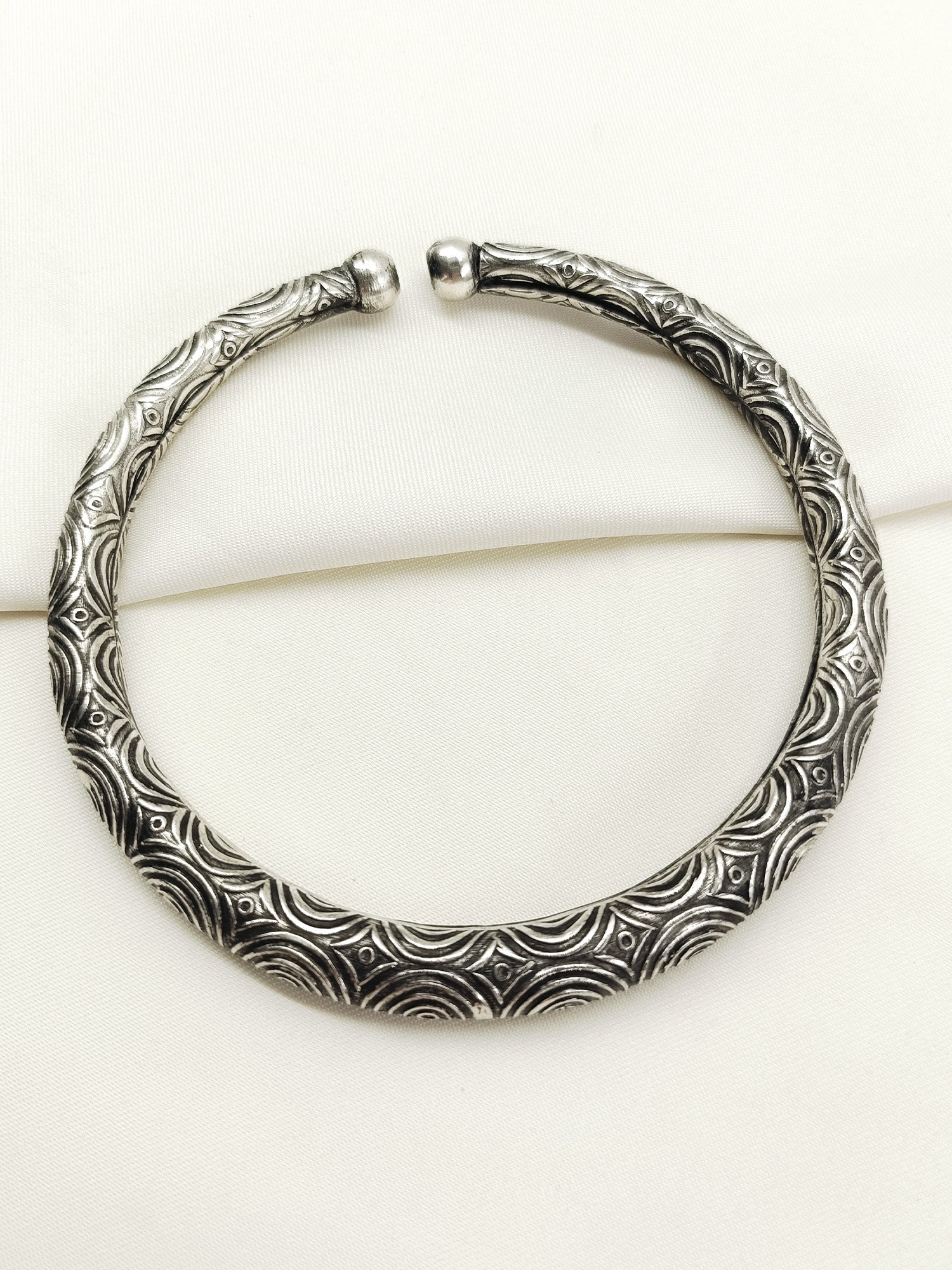 Krsna Oxidized Silver Anklet [Price Is For Single Piece]