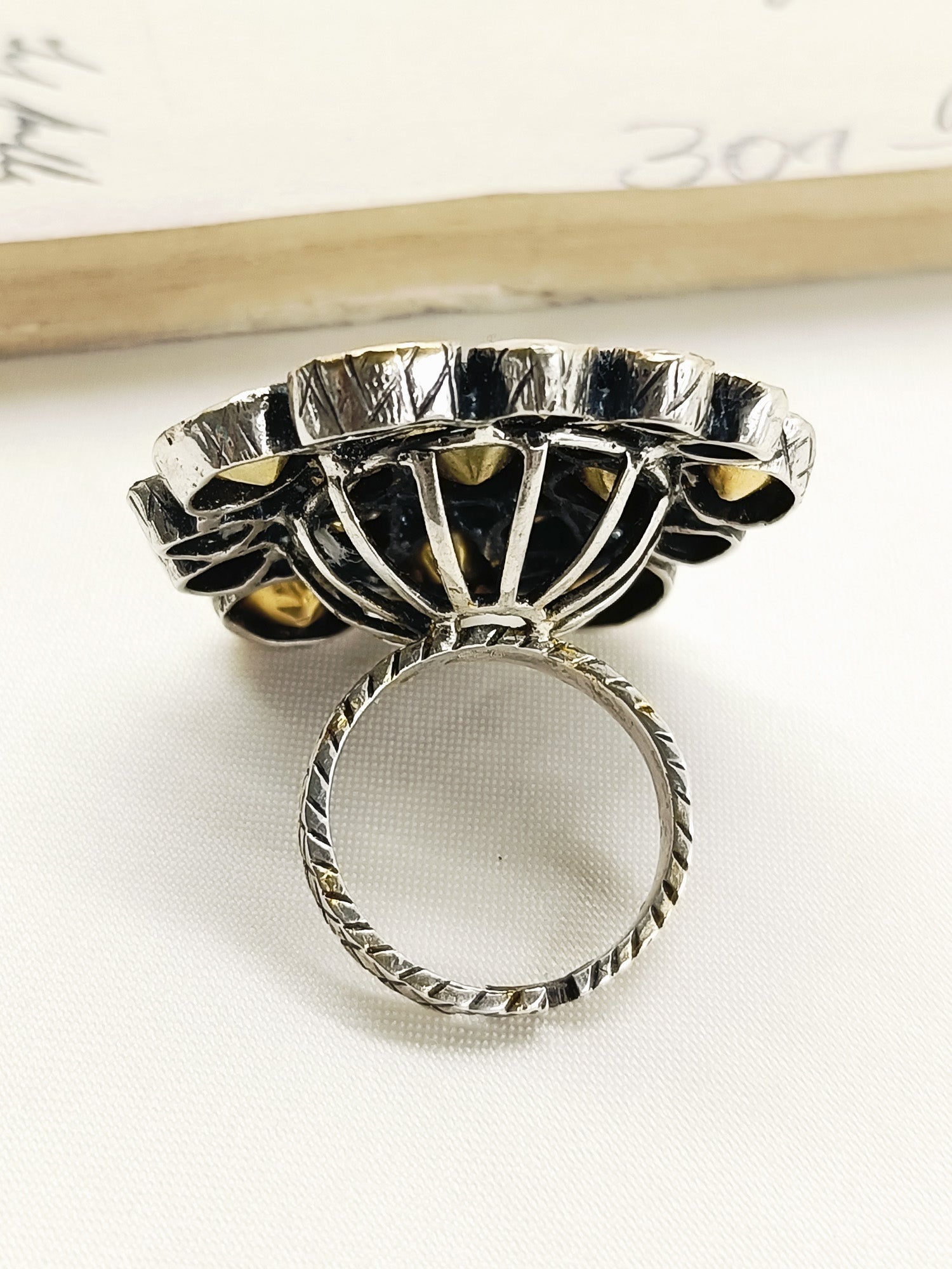 Manmeet 92.5 Silver Moissonite Finger Ring