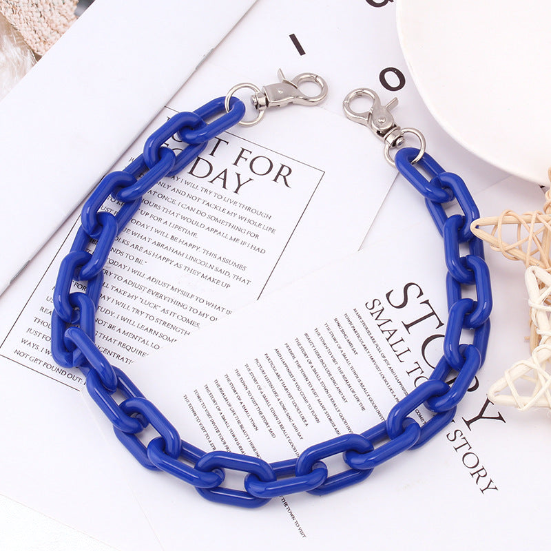 Ounamei Acrylic Chunky Bag Chain Strap – 50cm Lightweight Statement Purse Charm