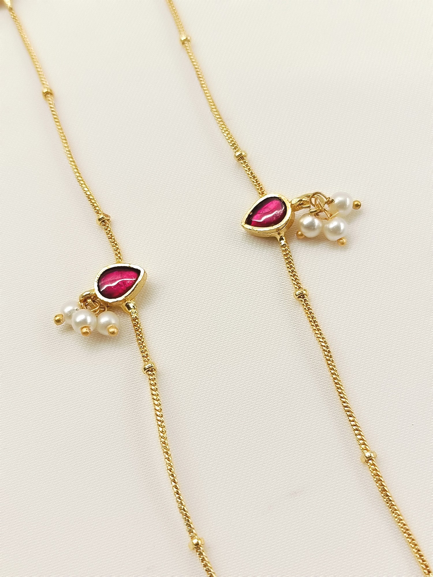 Bhaswati Ruby Kundan Anklet