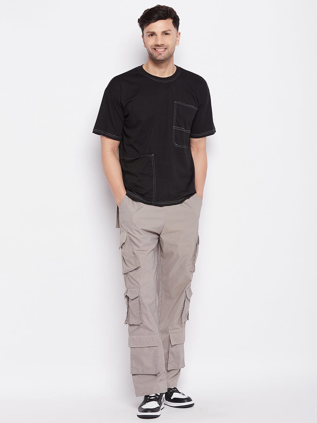 Grey Tactical Cargo Trackpants