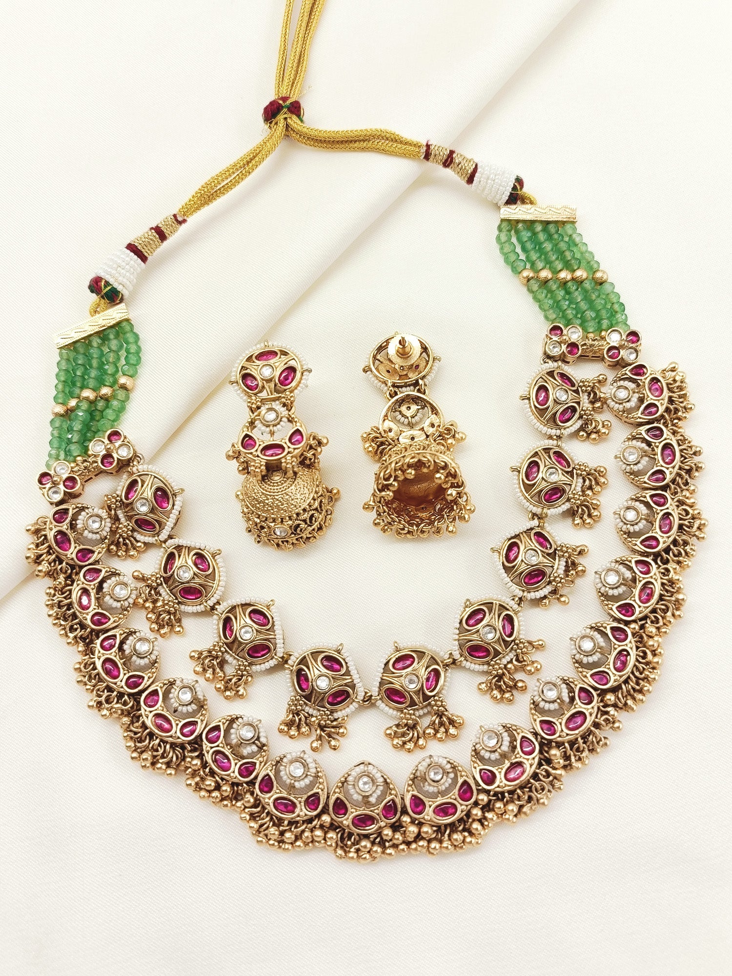 Aarya Multi Colour Kundan Necklace Set