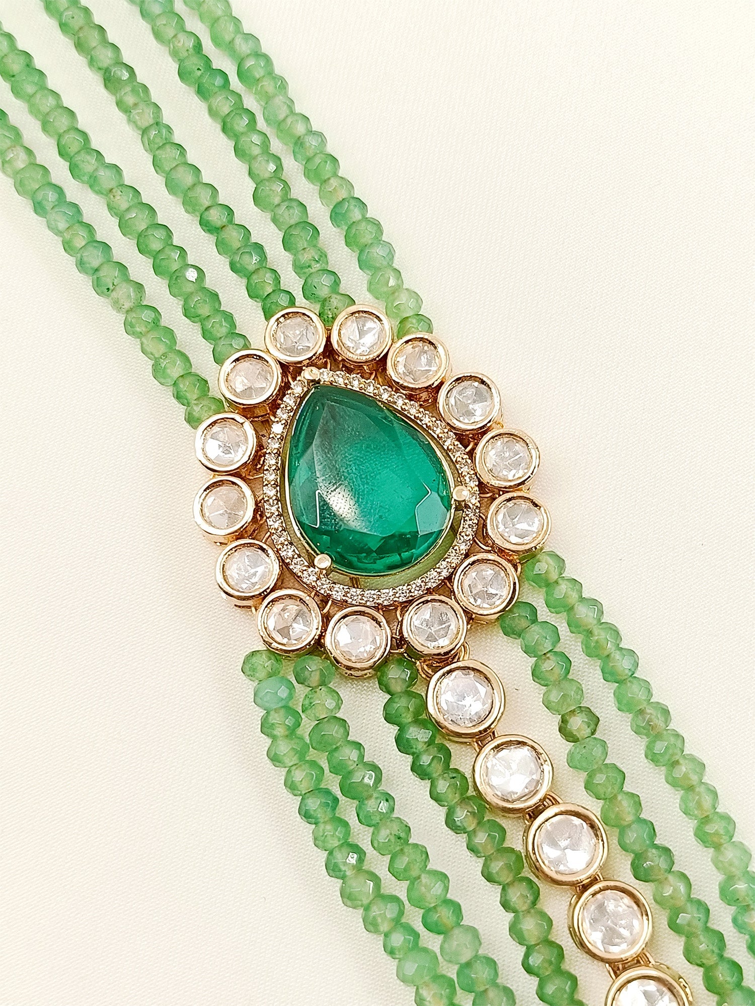 Eda Green Kundan Neckpiece