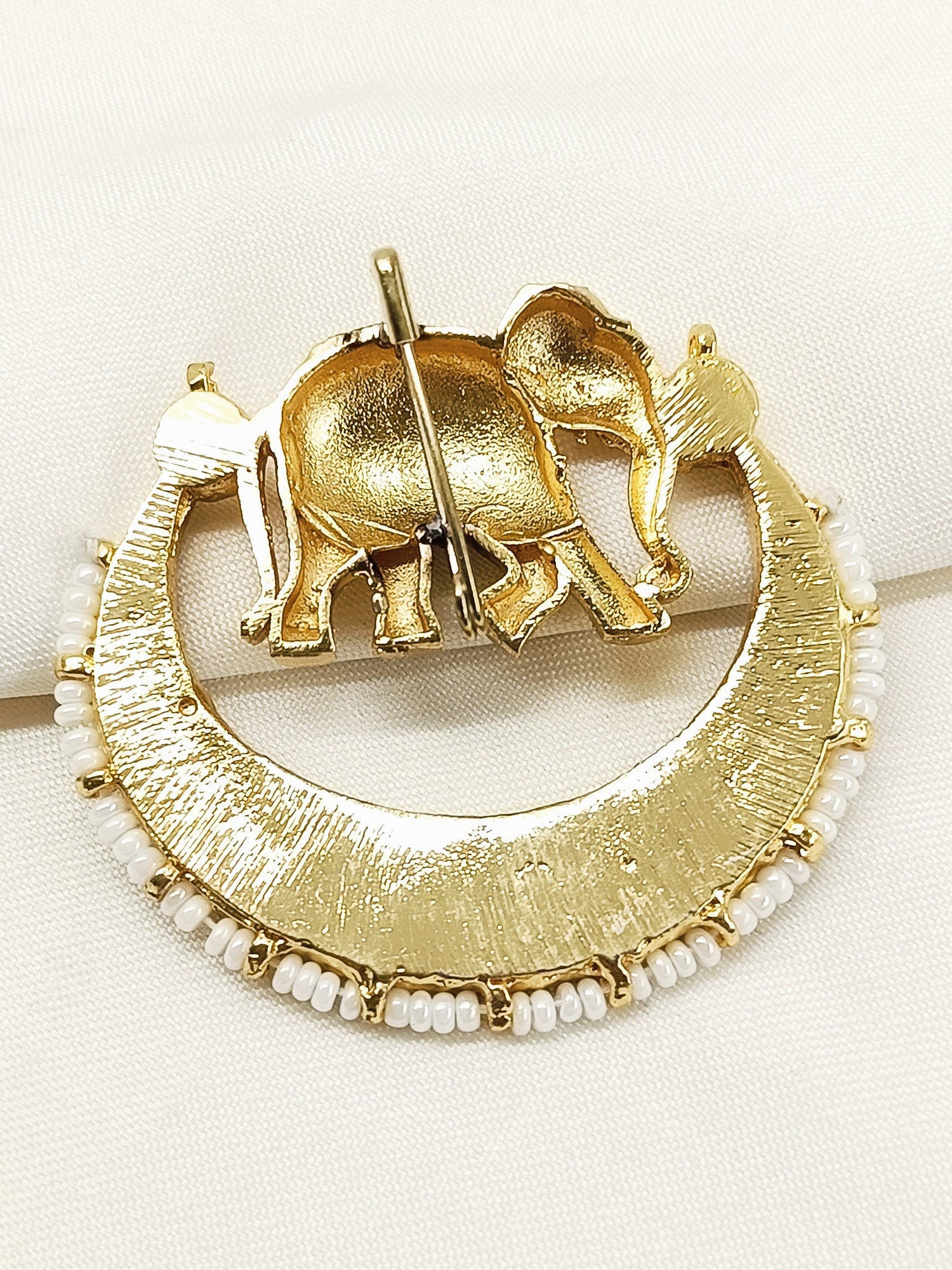 Vaibhav R&W Elephant Brooch