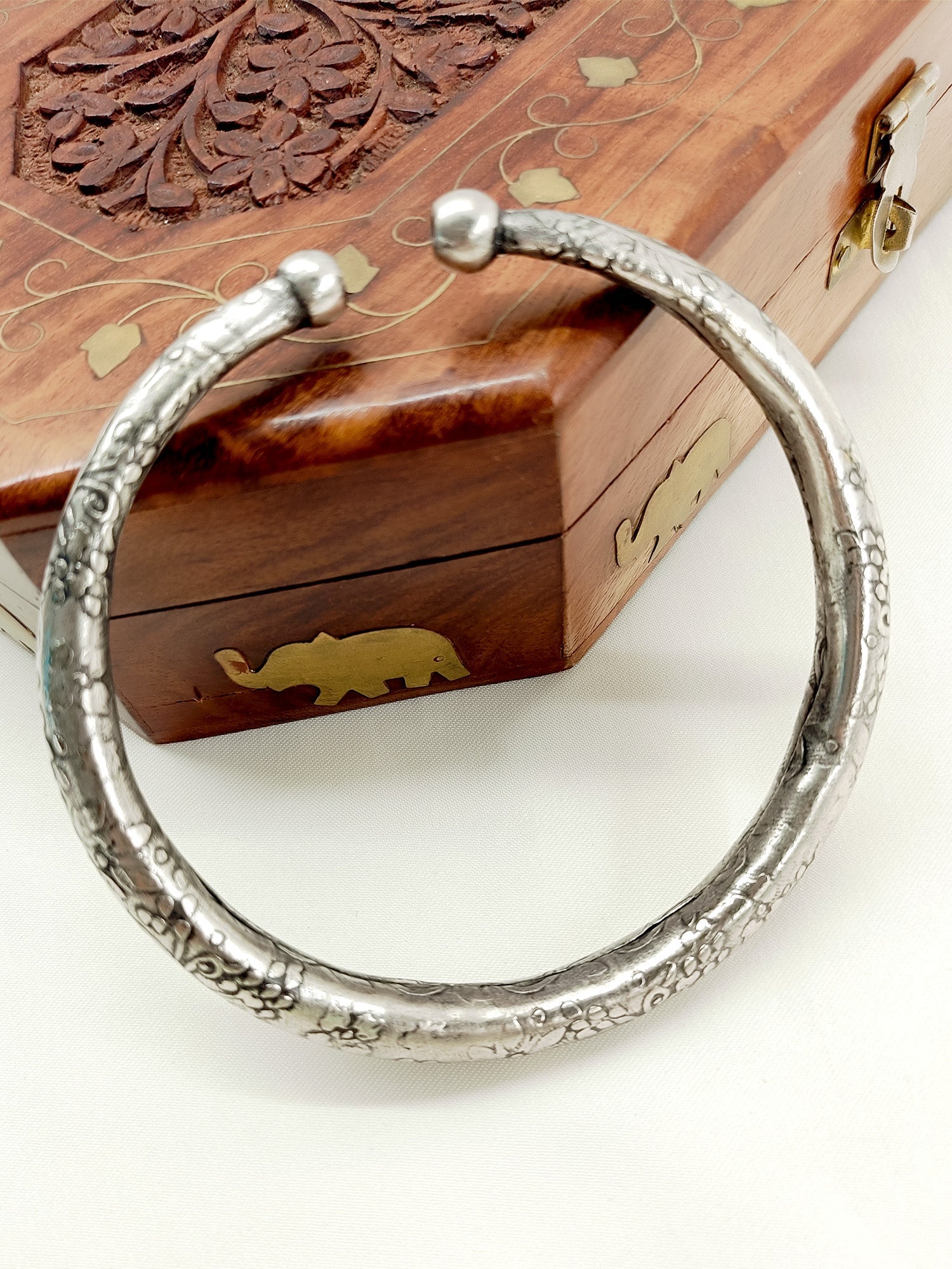 Akira Oxidized Silver Anklet [Price Is For Single Piece]