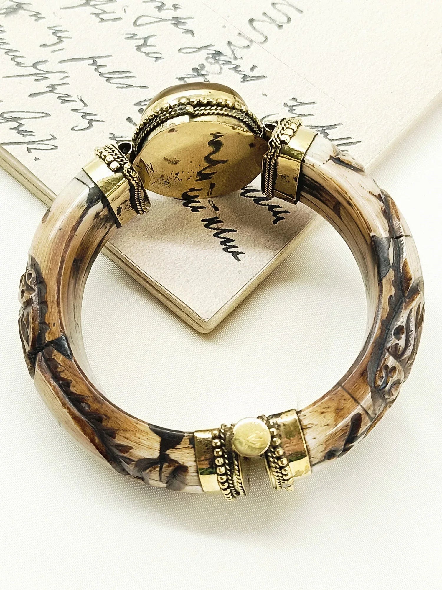Hridyansh Brown Bone Men's Bracelet