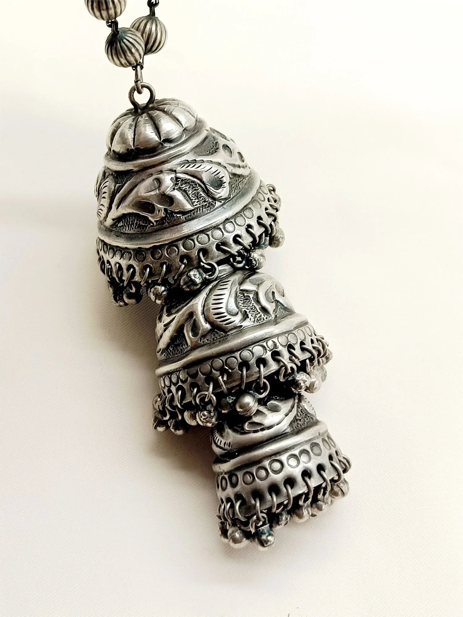 Yiti German Silver Triple Layerd Men's Neckpiece