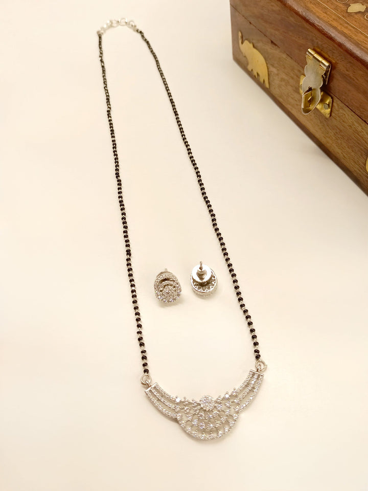 Beena White American Diamond Mangalsutra