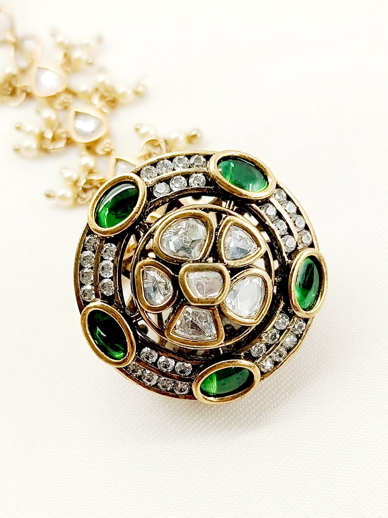 Shayani Green Kundan Borla