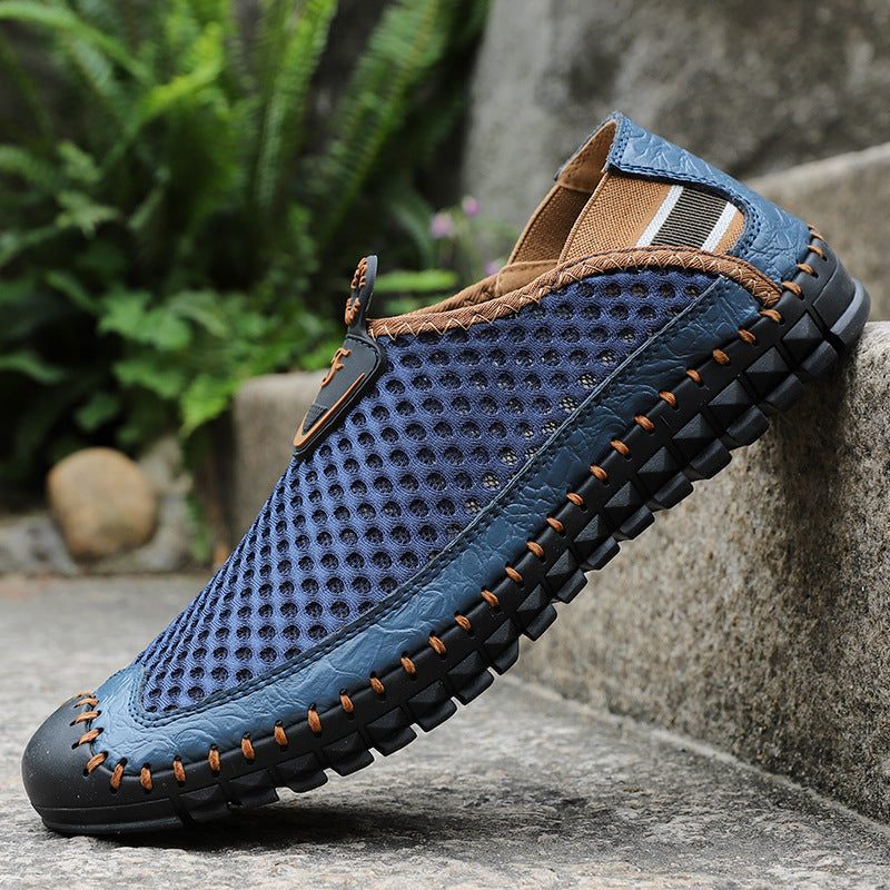Hive Men’s Breathable Mesh Sneakers – Comfortable Large-Size Honeycomb Insole Shoes (US7-13)