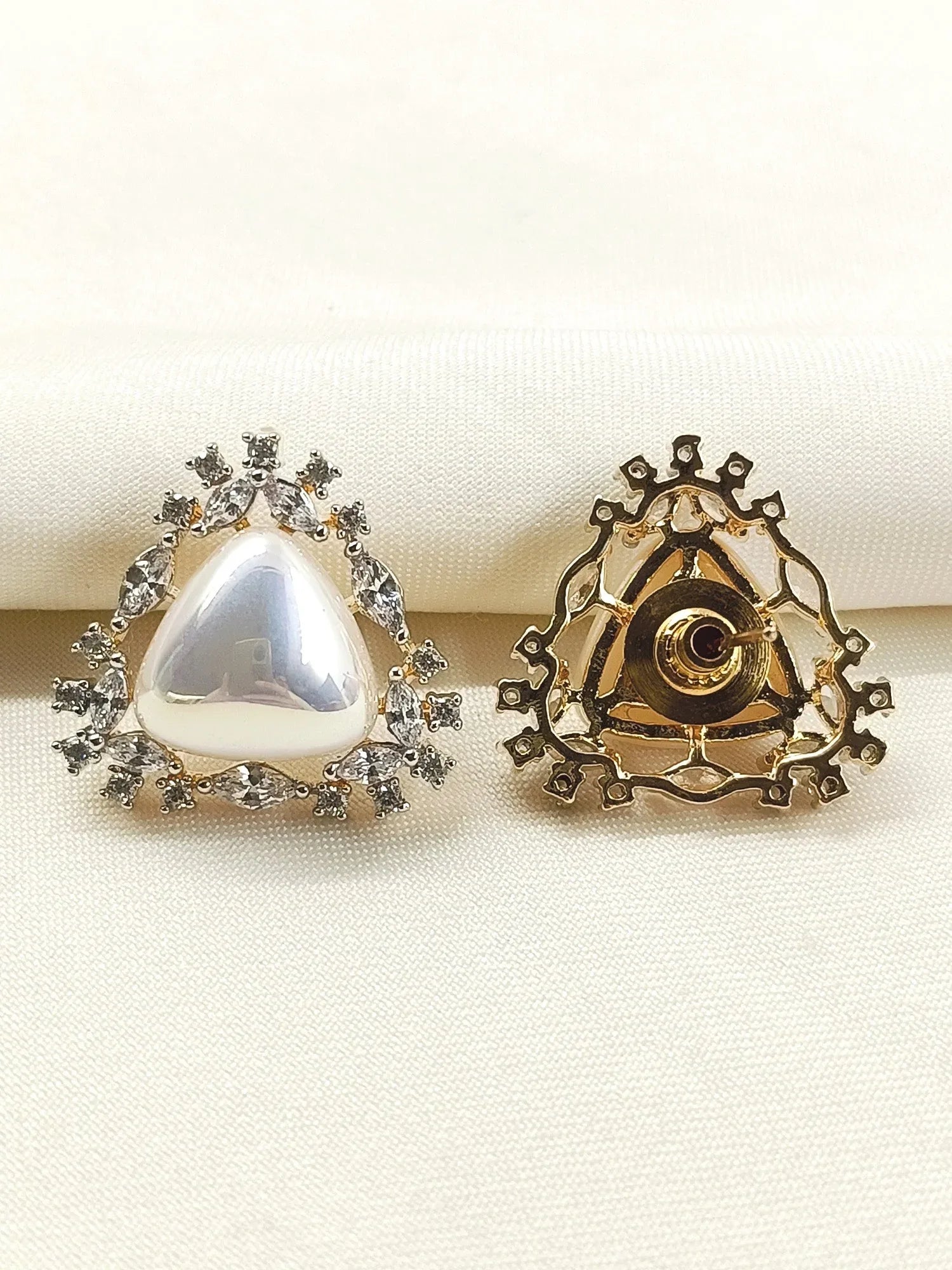 Ganga White Pearl American Diamond Tops