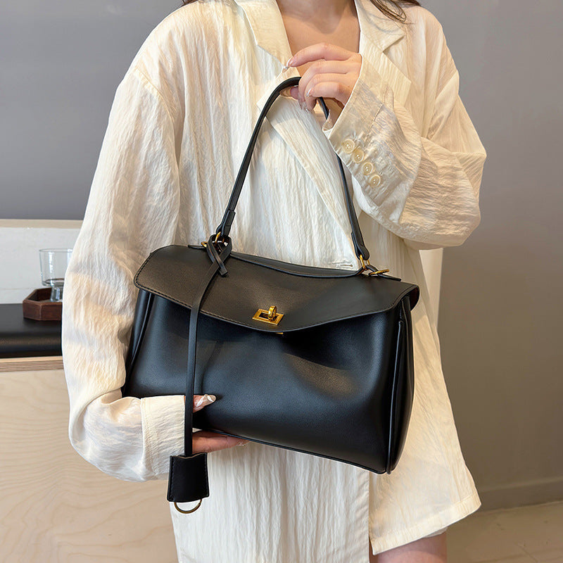 Women's Modern French Tote Bag – Lightweight Structured Purse with Hidden Zip Pockets