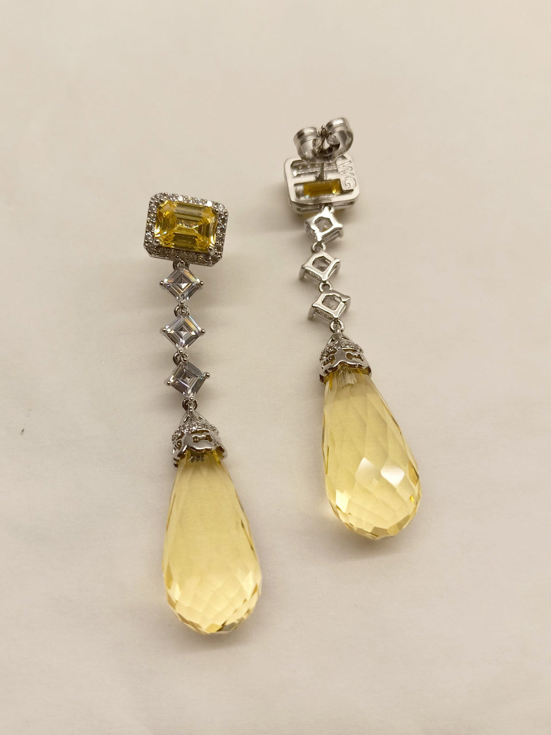 Zilpah Yellow Drop Earrings