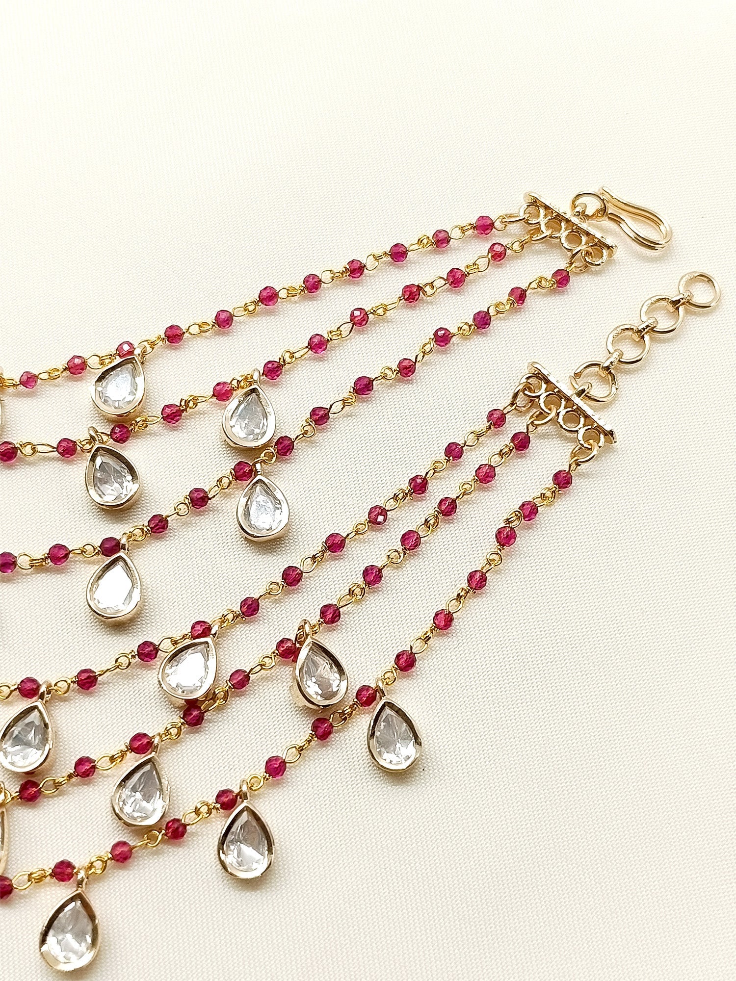 Neeru Majenta Traditional Ear Chain