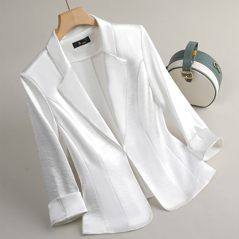 Lana Serena Elegant Satin Blazer  - By Qivii