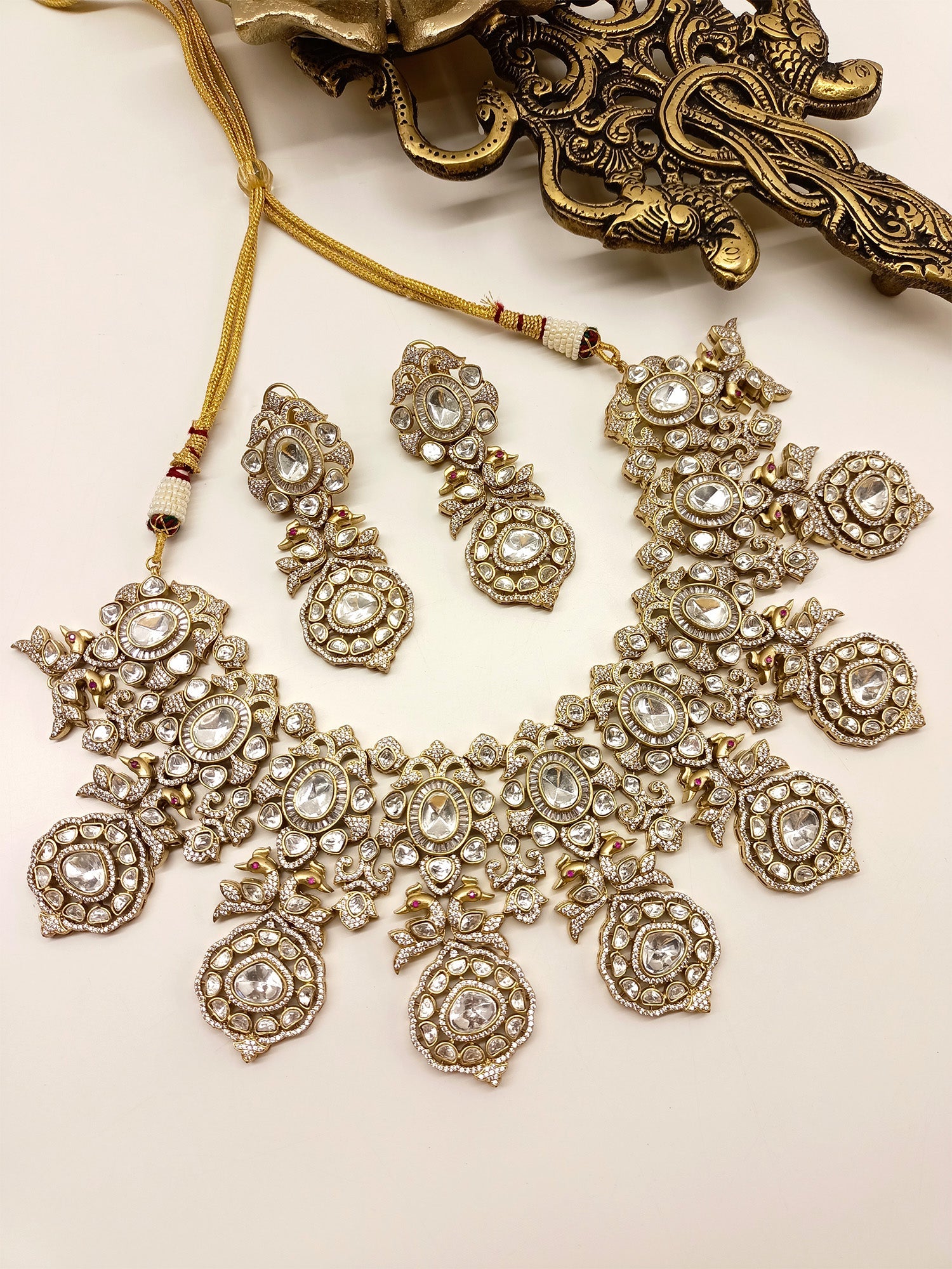 Yogya Polki Necklace Set - qivii
