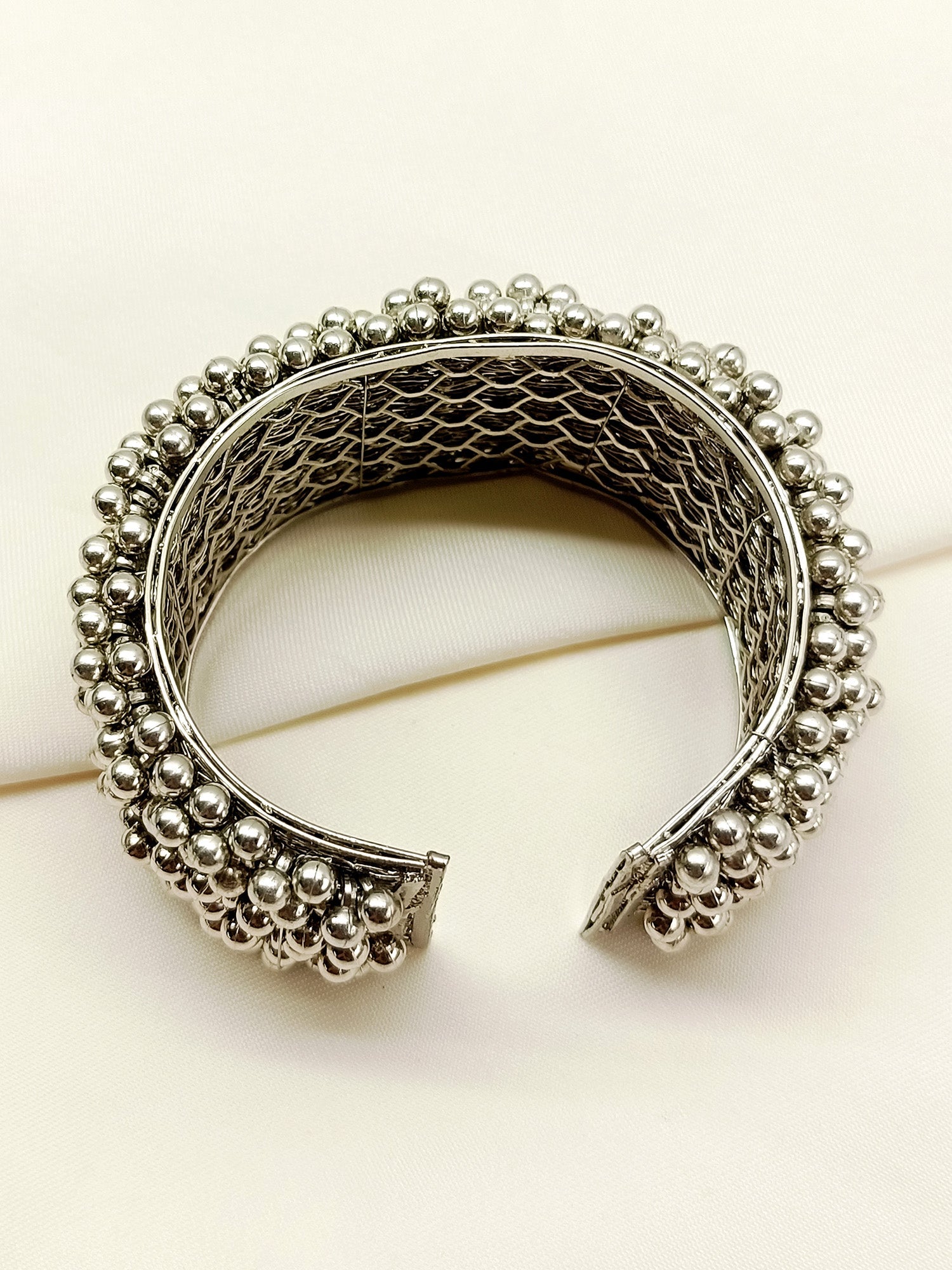 Indupriya Silver Oxidized Bracelet