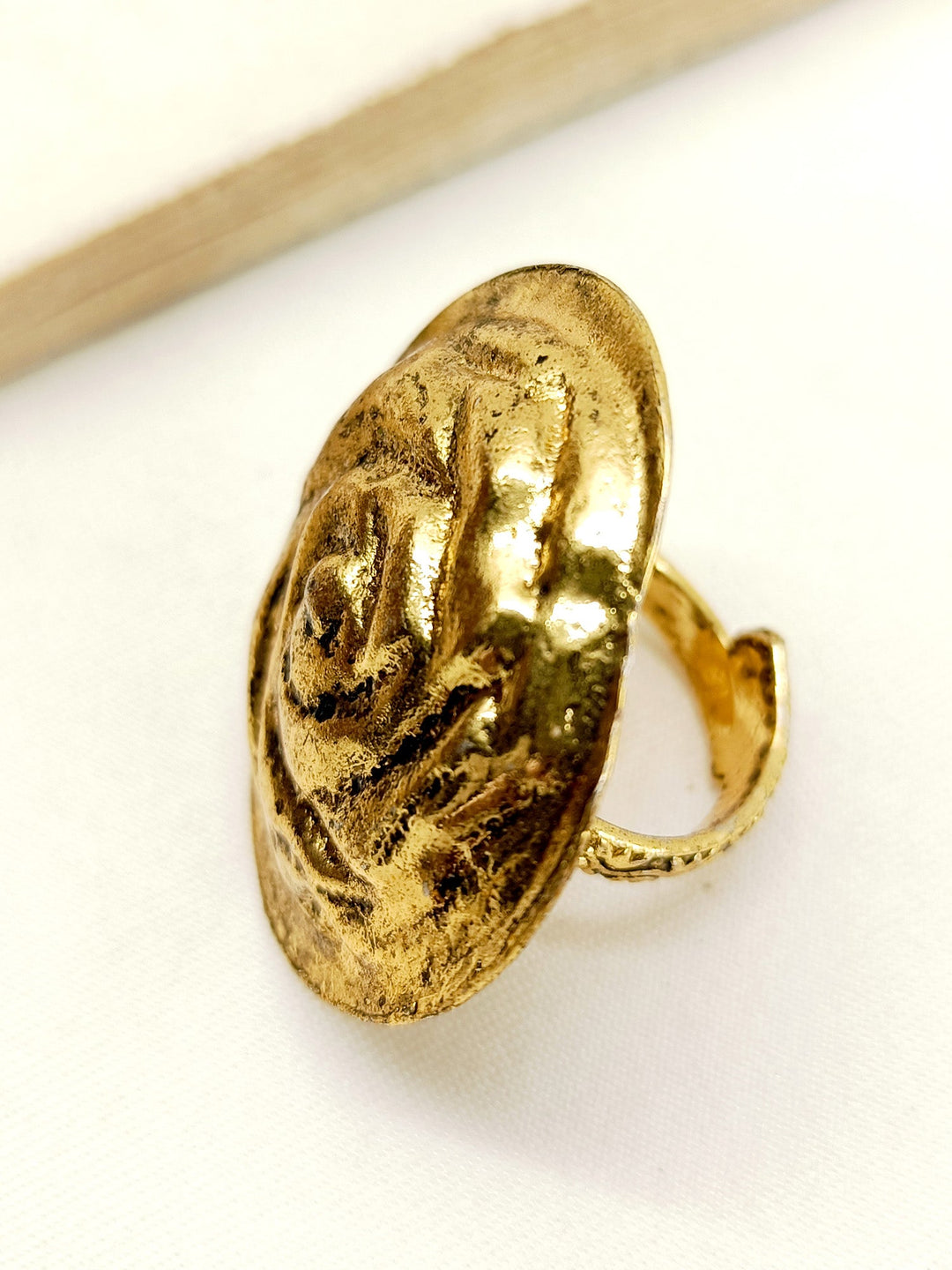 Bhavna Golden Tribal Finger Ring